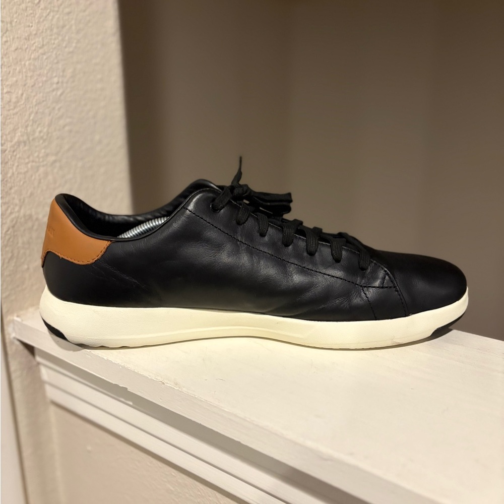 Cole Haan Men Grandpro Tennis Sneaker Black/British Tan C23877 US 13 WIDE - Picture 5 of 9